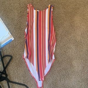 striped bodysuit